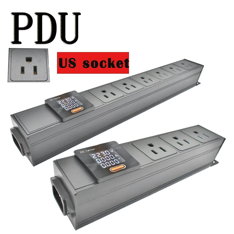 

Беспроводная удлинитель PDU, стойка для шкафа, розетка стандарта США с экраном амперметра, подключение порту C14