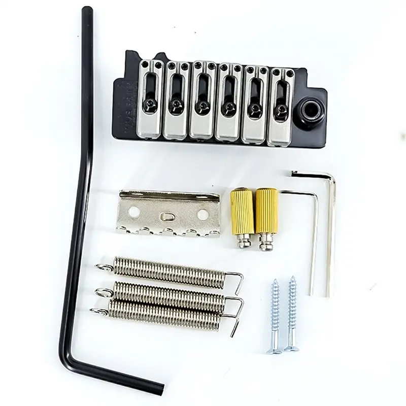 A99I-52.5Mm String Spacing 2-Point Steel Saddles Tremolo Bridge With Full Steel Block For Strat Electric Guitar