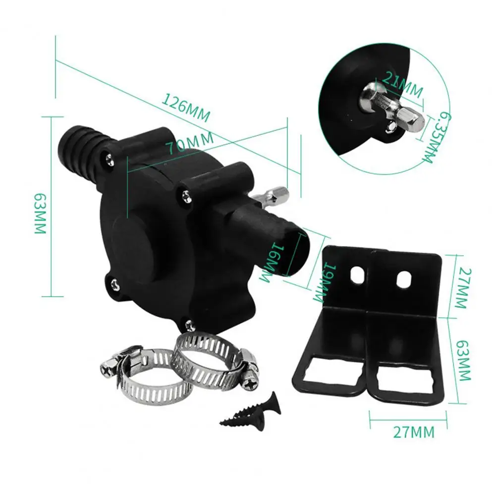 

Водяной насос Насадка для дрели Портативный электрический дрель-насос 30-40 л/мин Скорость потока Самовсасывающий аккумулятор Не требуется Ручной водяной насос