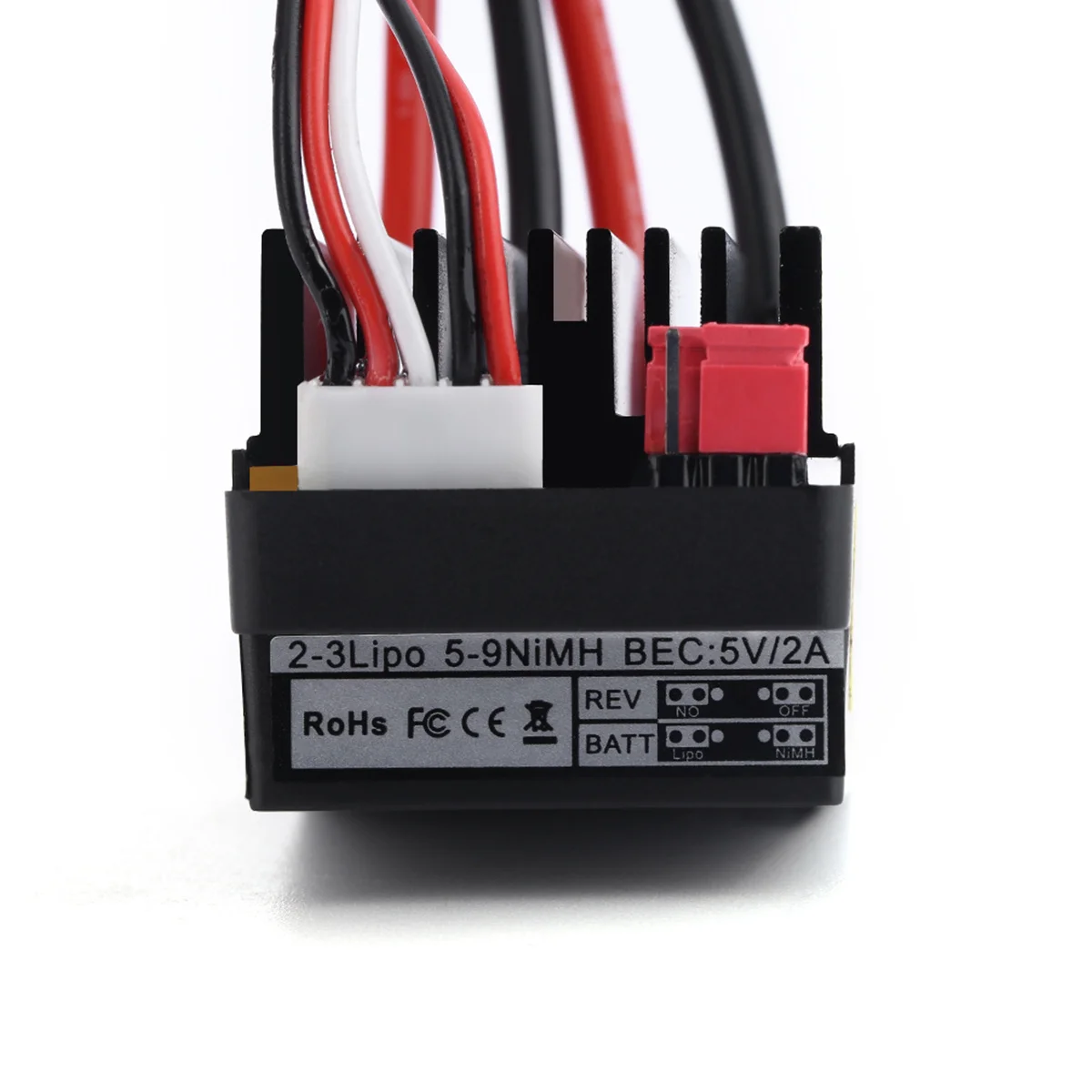 

320A Brushed Motor Controller Esc 7.4-11.1V High Voltage Black Durable Hard Plastic Rc Boat Truck Car Support - Li