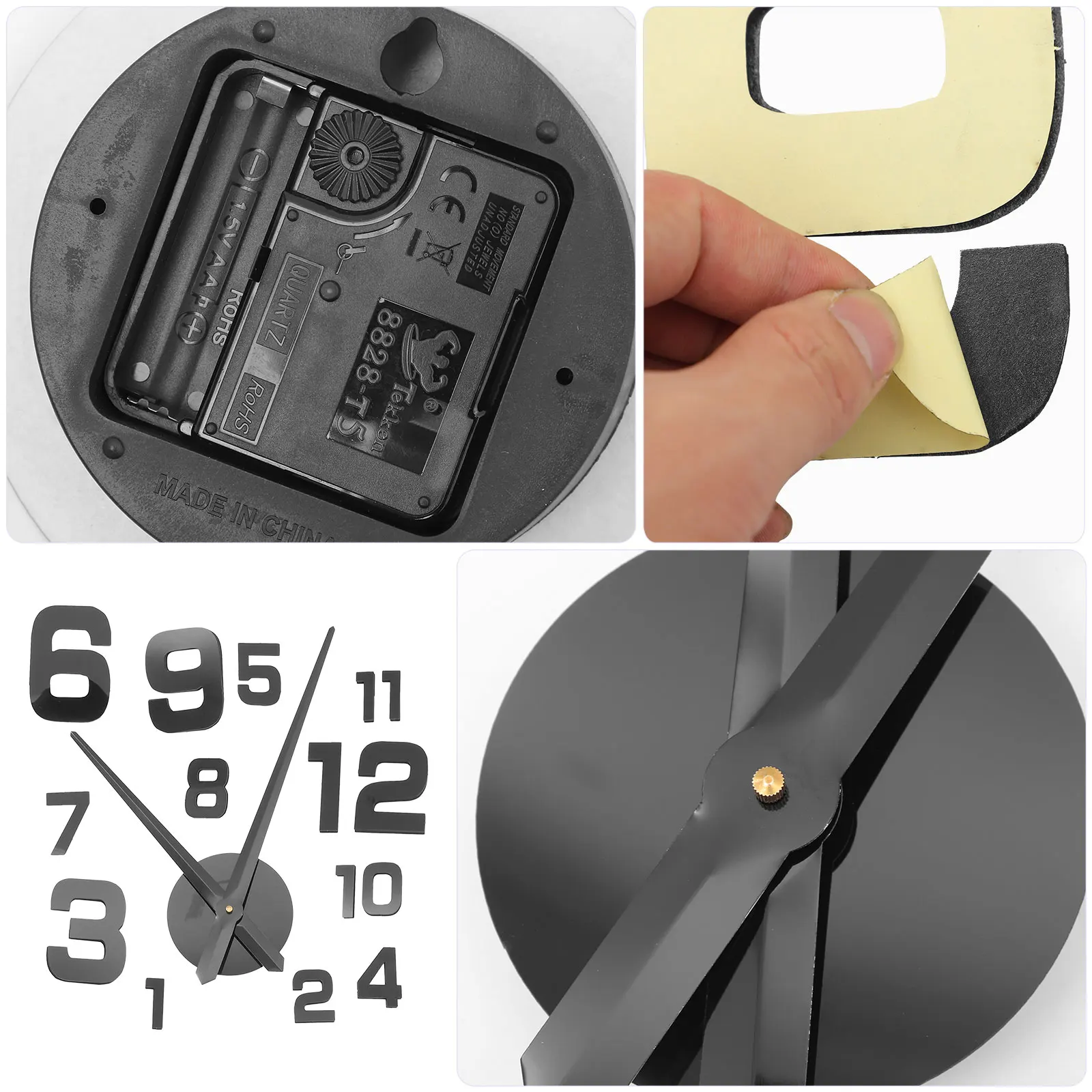 

Oversized Wall Clock Clocks Number Clock​ for Living Room Acrylic Decorative Modern Unique