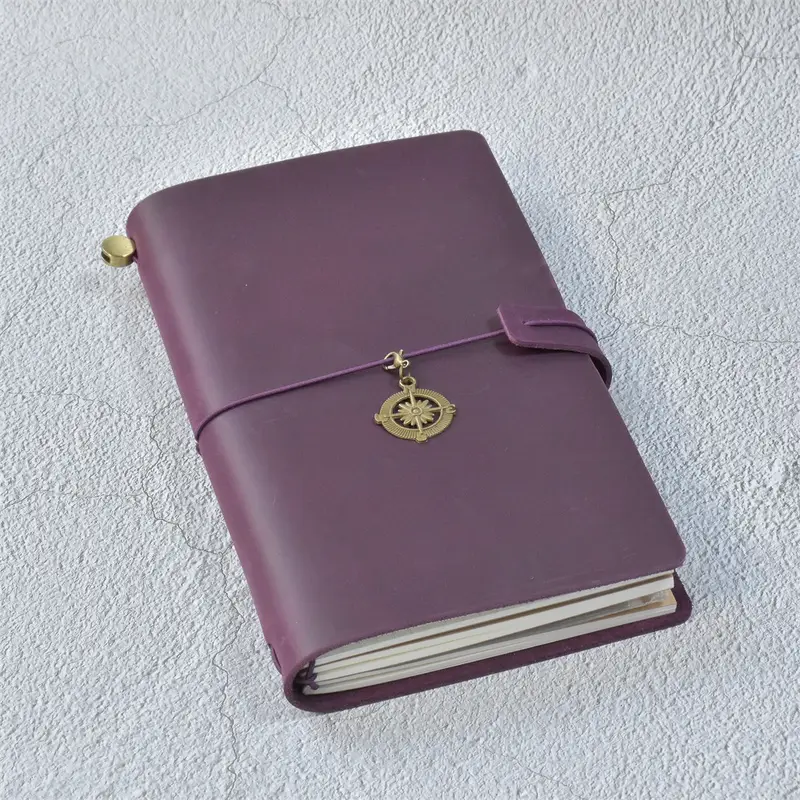 100% Genuine Leather Journal Refillable Travel Notebook Retro DIY Handmade Diary Sketchbook School Office Gift Customized - Image 8