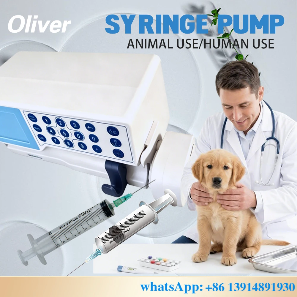 Liquid Transfer Pump MS51 Single/Dual Channel Syringe Pump Safe Running & Accurate Delivery for Dual Crowds pet/animal/human