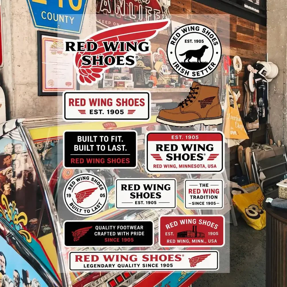 R-ed W-ing Ästhetische Graffiti-Aufkleber Wasserdichte PVC-Aufkleber für Auto, Motorrad, Skateboard, Helm, Notizbuch
