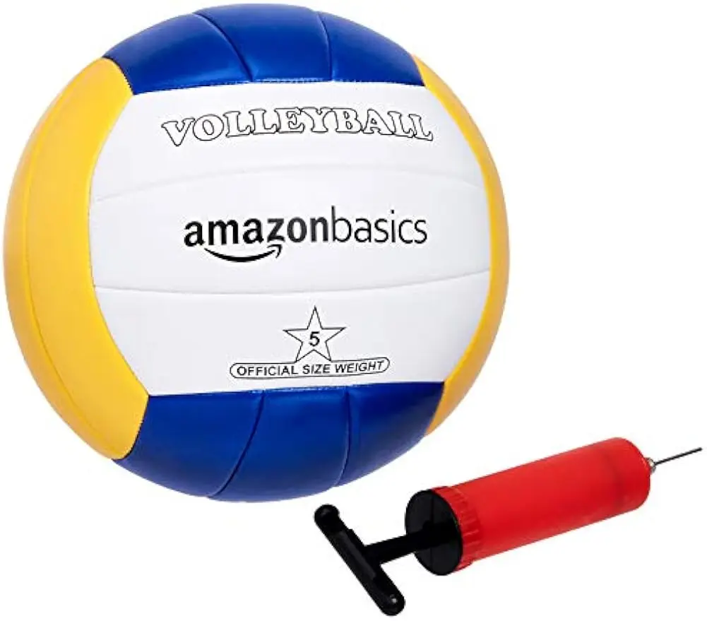 Outdoor Volleyball & Badminton Combo Set with Net, Poles, Racquets, Birdies & Ball in Durable Carrying Case