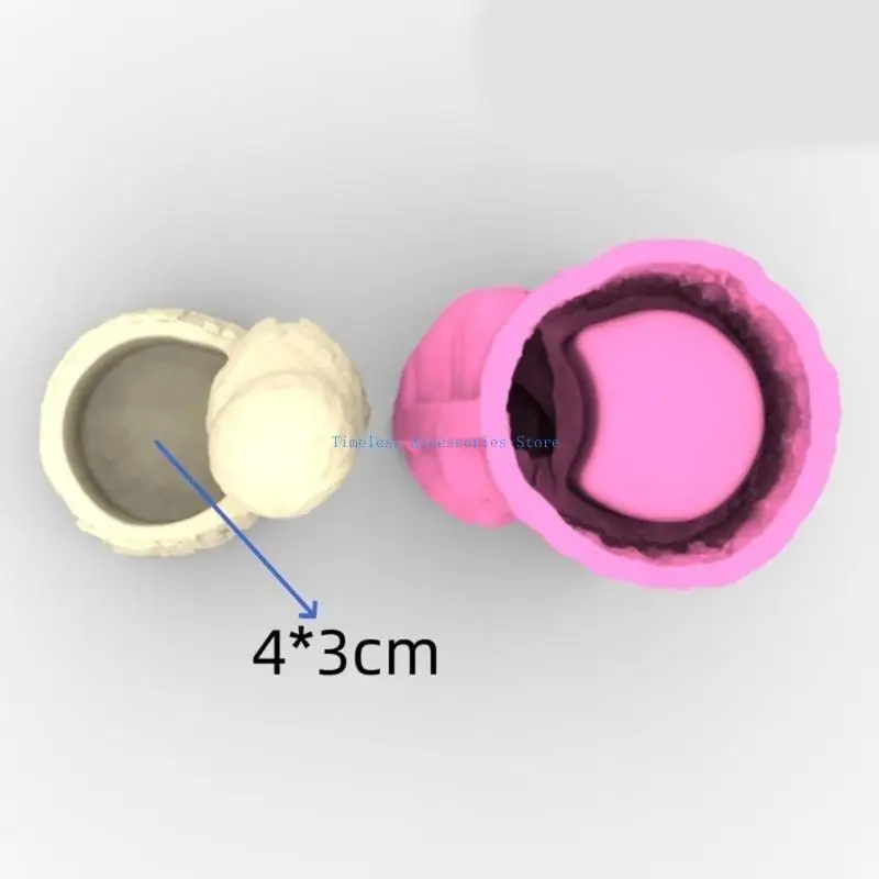 97QE قالب سيليكون على شكل بومة قابل لإعادة الاستخدام، قوالب أوعية نباتية فريدة من نوعها، نسيج من السيليكون مناسب لصناعة الأسمنت #4