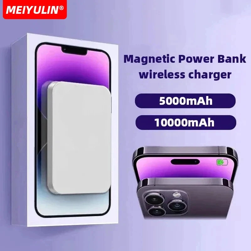 

10000 мАч Мини Магнитный Беспроводной Power Bank 5000 мАч Портативный USB Быстрая Зарядка Мобильный Внешний Аккумулятор Для IPhone Xiaomi Samsung