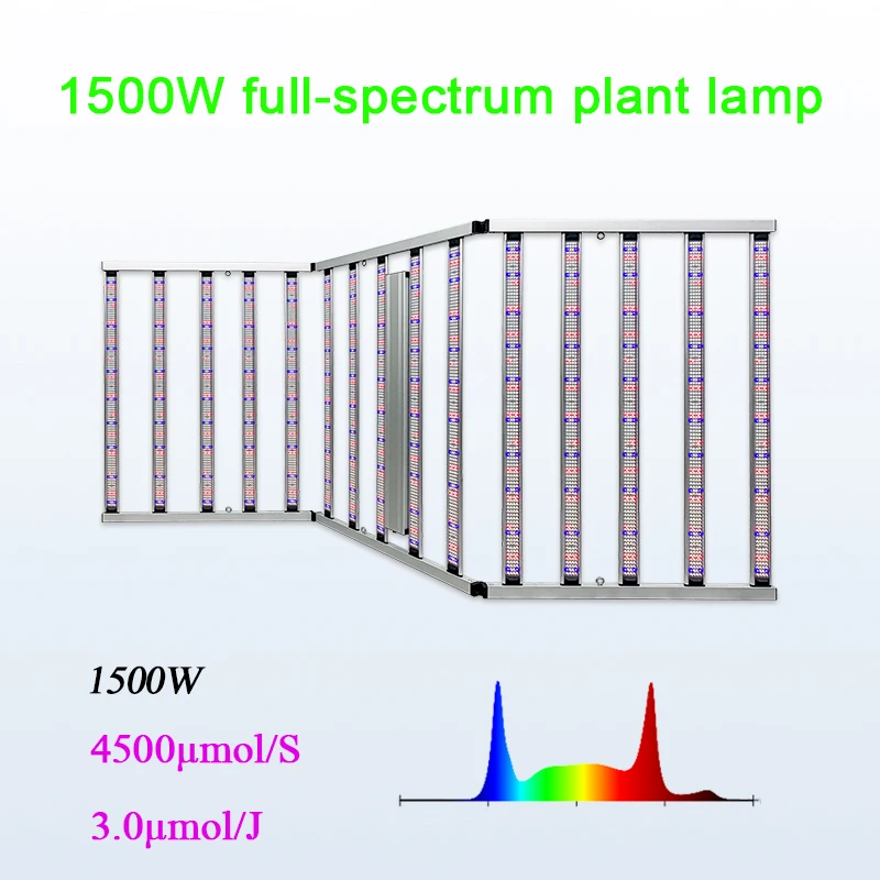 

Светодиодный светильник полного спектра высокой мощности 1500 Вт - лампа для выращивания растений в стиле осьминога для фабрики комнатных растений, суккулентов и овощей