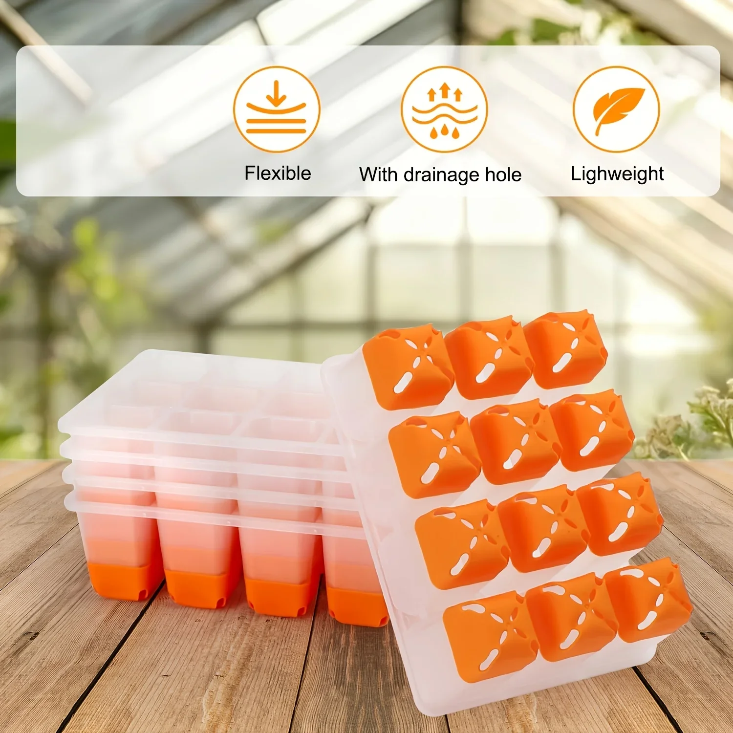 Seedling Starter Kit with Reusable Trays for Planting Seeds, Including a Mini Greenhouse for Germination, Featuring a Total
