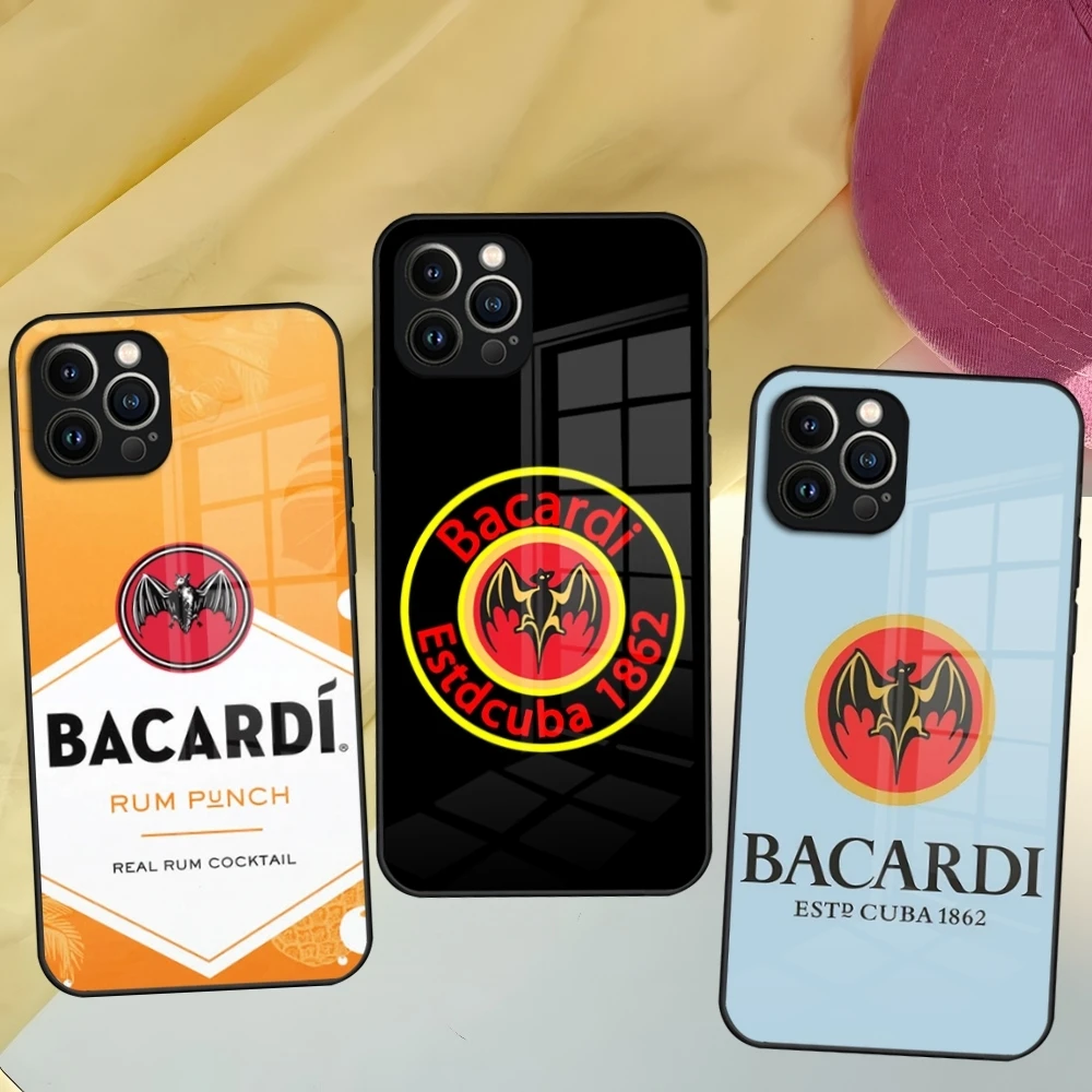 Чехол для телефона Bacardi Rum Vampire Bat для Iphone 17, 16, 15, 14, 12, 11, 13, Air Pro Max Mini X Xr Xs Puls, черный стеклянный чехол Чехол для телефона Bacardi Rum Vampire Bat для Iphone 17, 16, 15, 14, 12, 11, 13, Air Pro Max Mini X Xr Xs Puls, черный стеклянный чехол