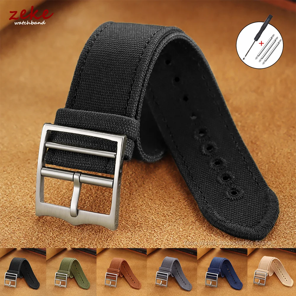 20mm 22mm Nylon Watch Strap Premium High Density Durable Fabric Braid Soft Nylon Watch Band Thicken Sports Wristband Accessories