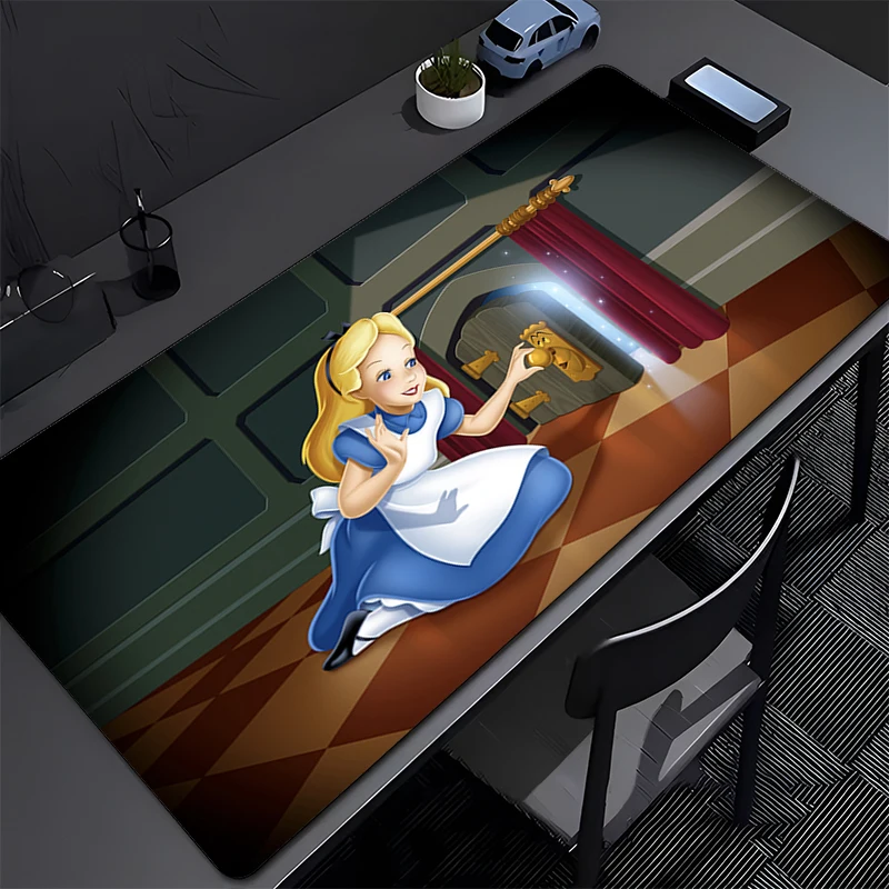 Mouse Pad Gamer Large Computer Notebook Pc Rubber Mousepad Carpet Gaming Accessories A-Alices in Wonderland Keyboard Desk Mat