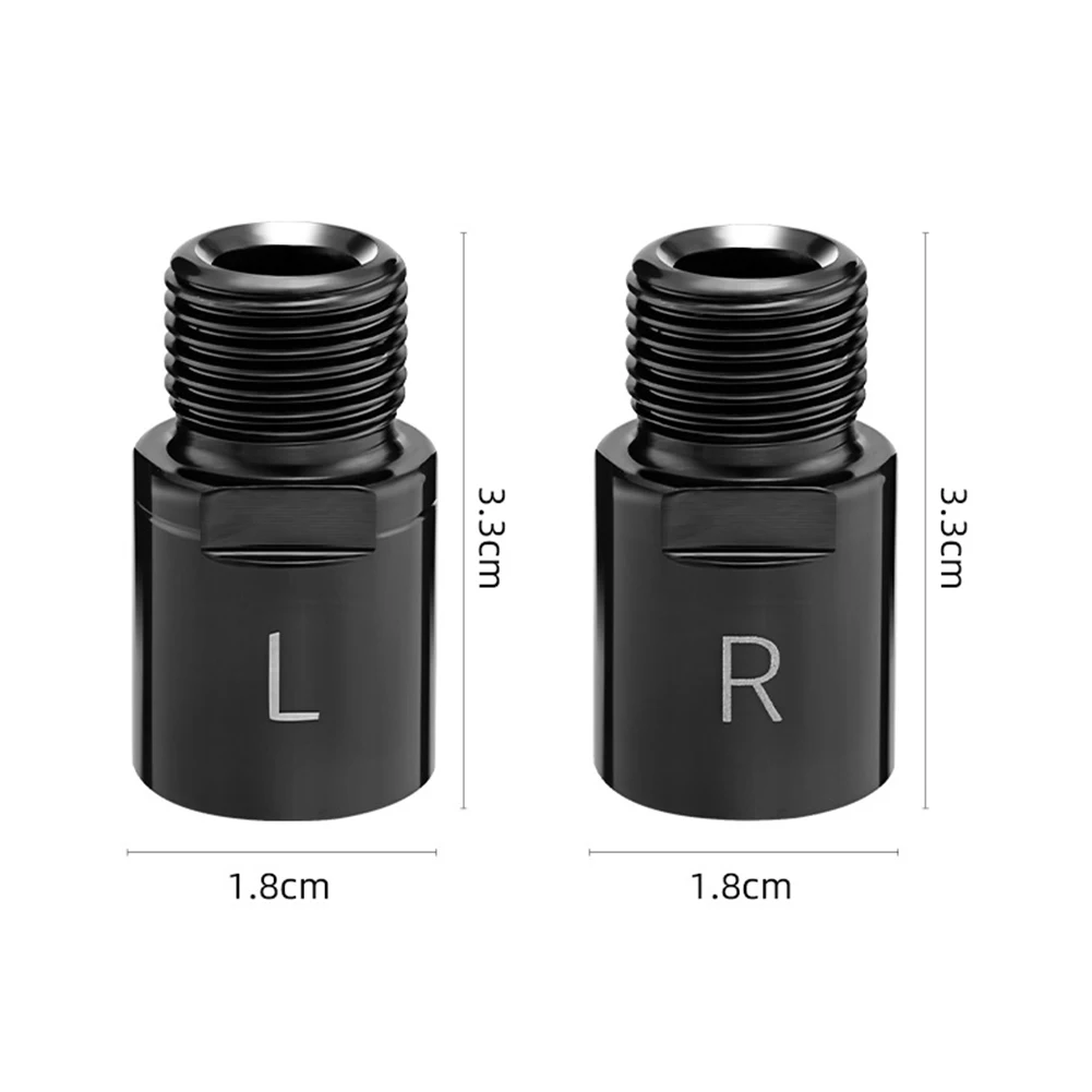 

Mountain/Road Bike Crank Extension Accessory - Pedal Extender For Extending Pedal Axis Black Silver Grey