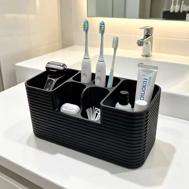Bathroom Storage Organizer Multi Compartment Vanity Caddy Countertop Toothbrush Makeup Skincare Holder for Bathroom Sink