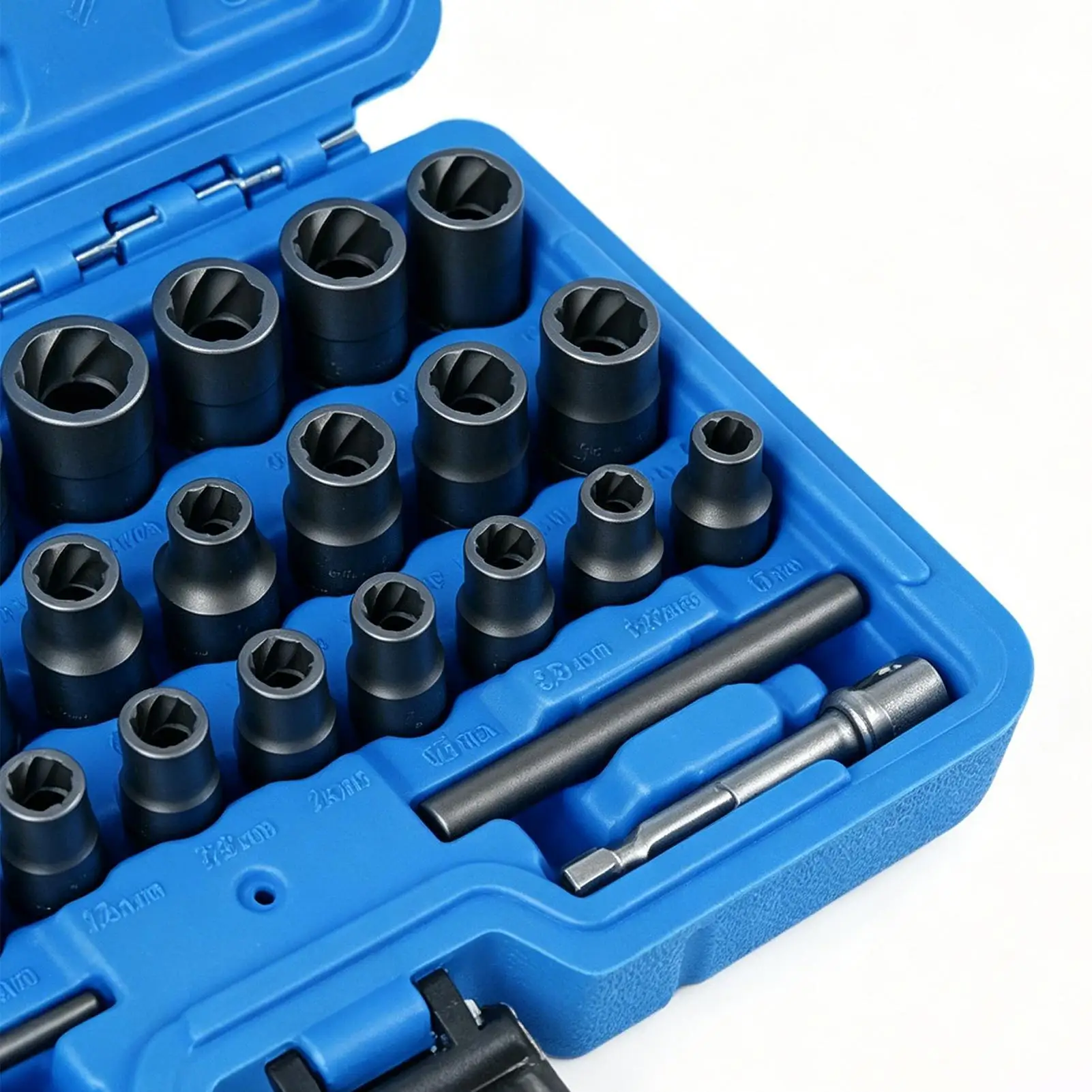 Bolt Extractor Set 33 Piece Shock Resistant Universal Nut Removal Tool Screws Extraction Socket Set For Rusted Rounded-Off