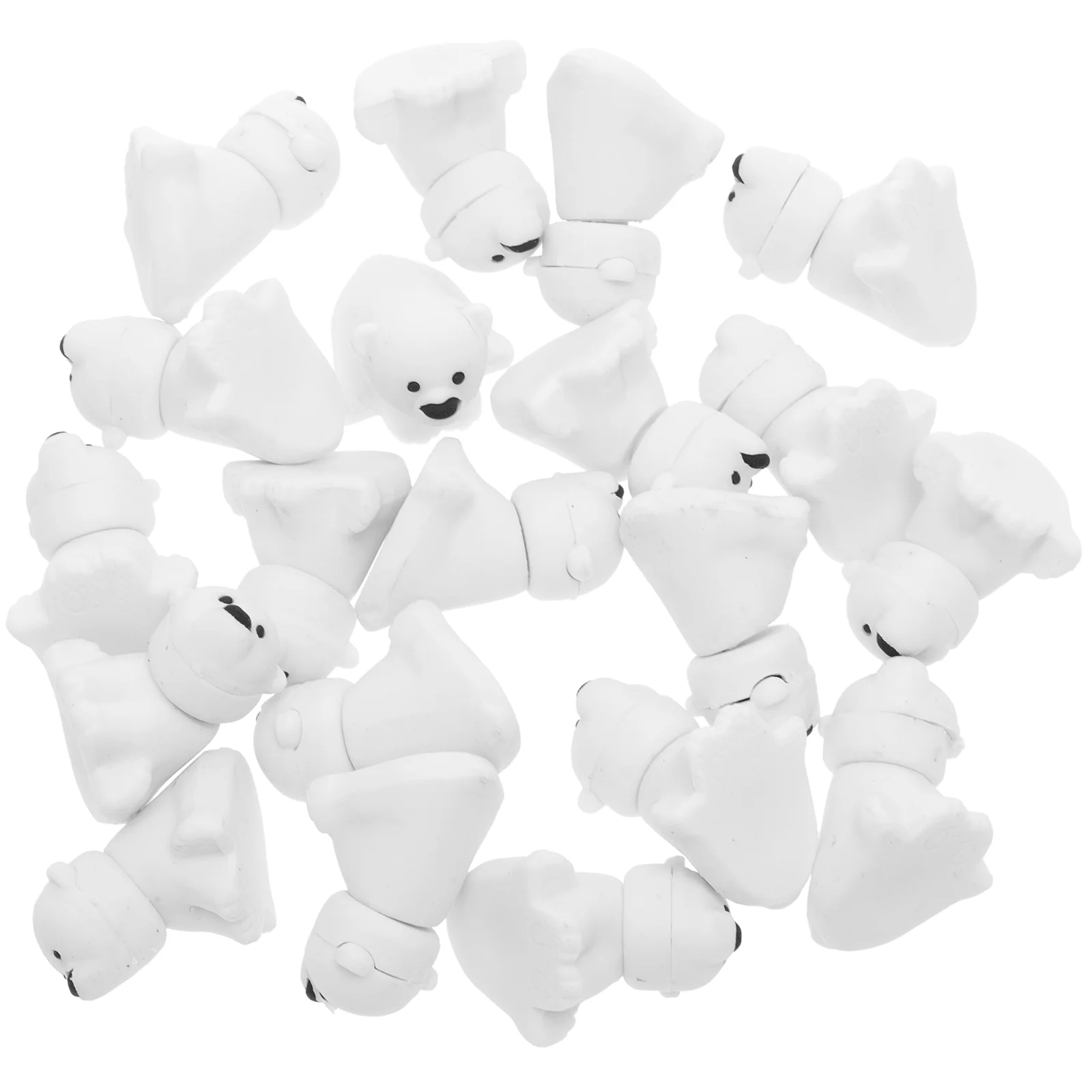 20 Pcs Polar Bear Eraser Novelty Erasers Figurines Animal Toys Rubber Gift Prize Child