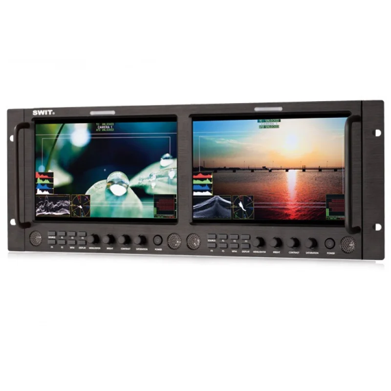 LCDモニター付きSWIT波形ラック,M-1093F,デュアル9 "FHD