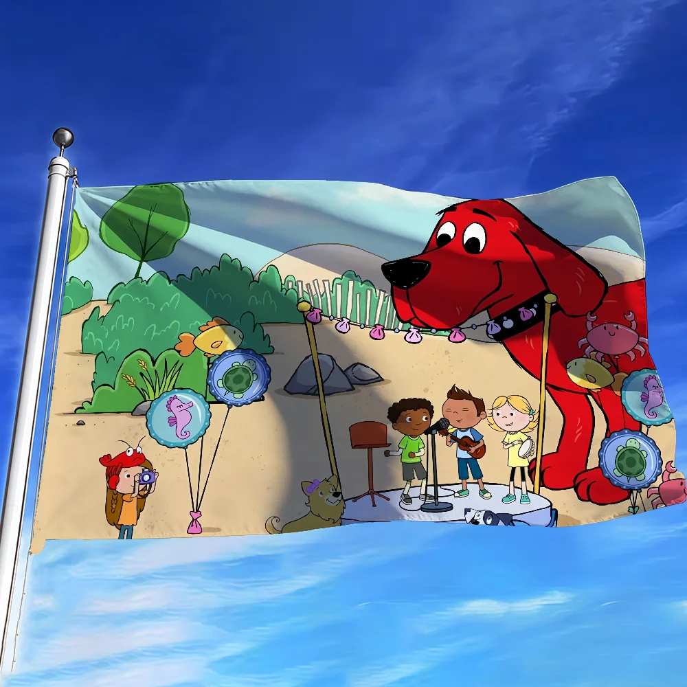 Cartoon C-Clifford the Big Red Dog flag For Living Room Home Dorm Decor Wall Outdoor Camping Party Banner Gifts - view 4