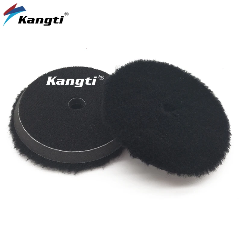 

Kangti3"(80mm)5"(125mm)/6"(150mm) Black Woolen Polishing Pad Car Paint Polishing Buffing Wool Pad For Waxing Buffer Polisher Use