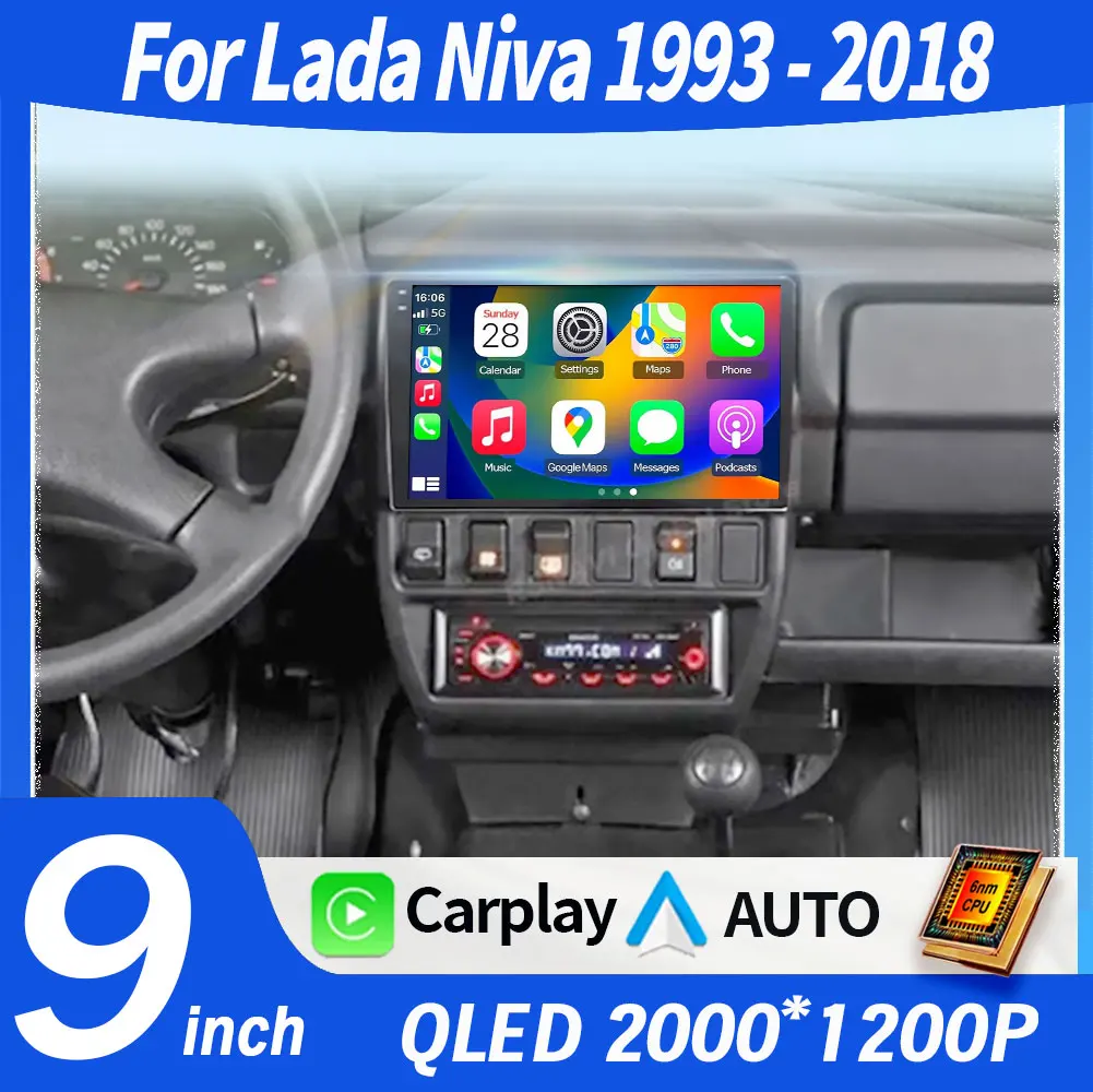 Car Radio For Lada NIVA 1993-2018 2Din Android Octa Core Car Stereo DVD GPS Navigation Player Multimedia Android Auto Carplay