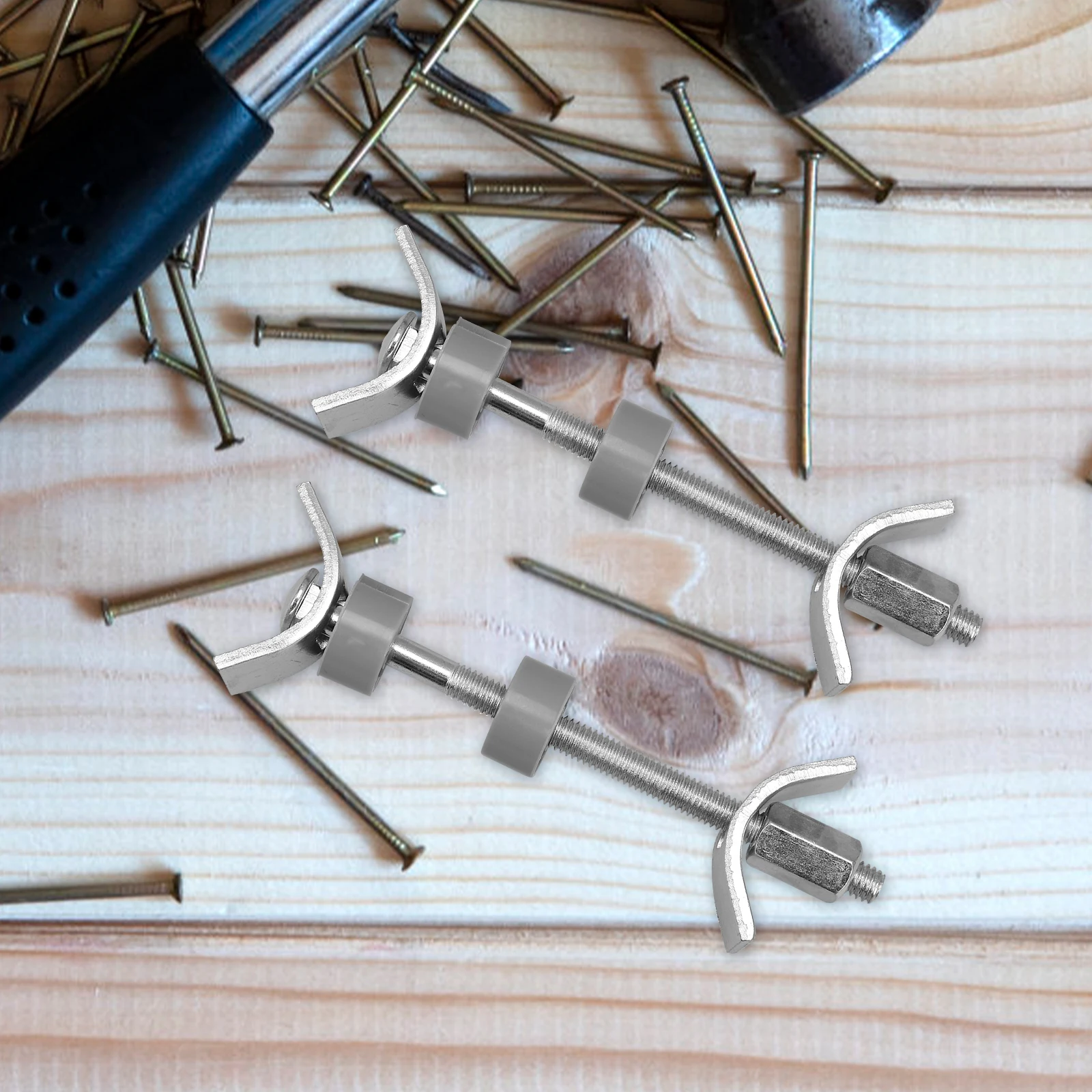 

4pcs Metal Connectors Heavy Duty Countertop Joiner Benchtop Connector Thread Bolt Furniture Hardware Kitchen Worktop Joint