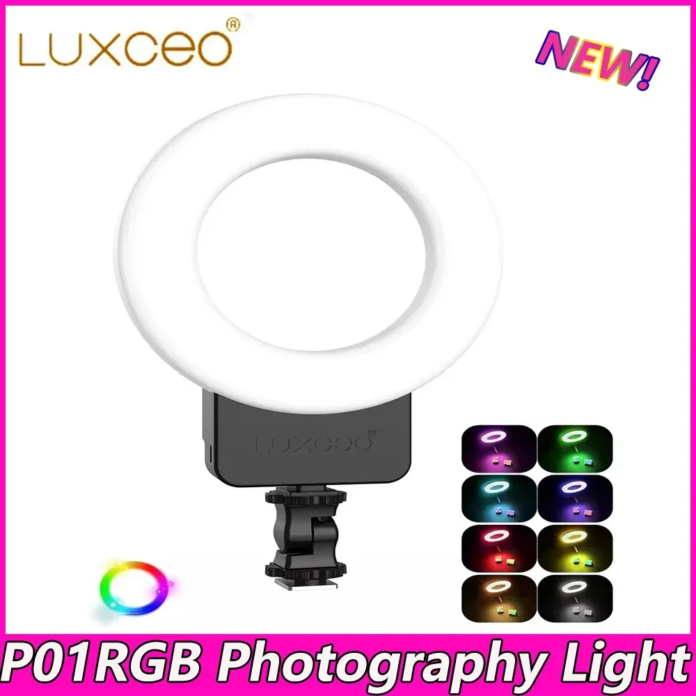 

LUXCEO P01RGB Photography Light Adjustable Brightness Color Temperature Color light Portable light For Video Vlog Outdoor