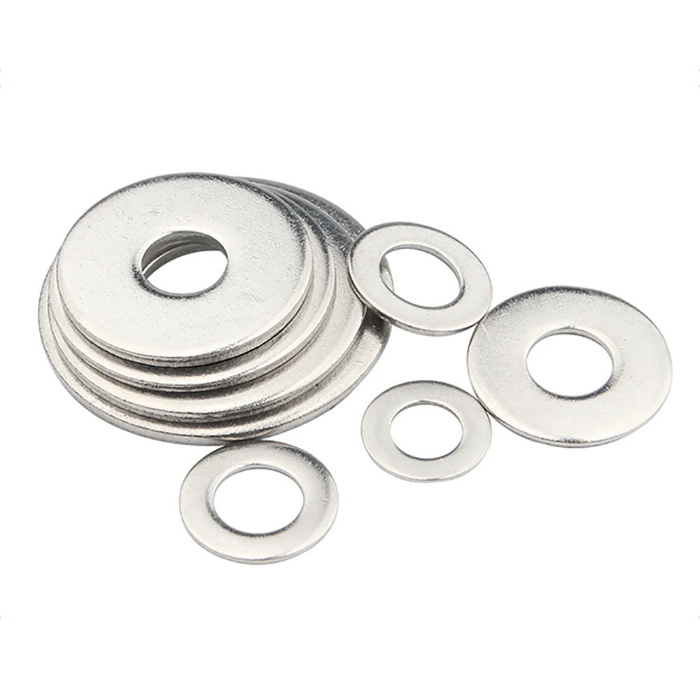 1/50pcs M2.5 M3 M4 M5 M6 M8 M10 M12 M14 M16 M24 A2-70 304 Stainless Steel Large Size Oversize Big Wider Flat Washer Plain Gasket