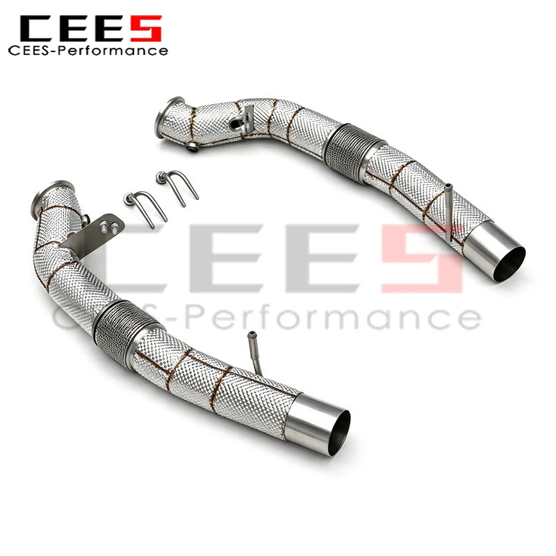 CEES Heat Shield Straight Downpipe for Maserati Gran Turismo/GT 3.0T 2025+ Race OPF Link Pipes Free Flow Test Pipe
