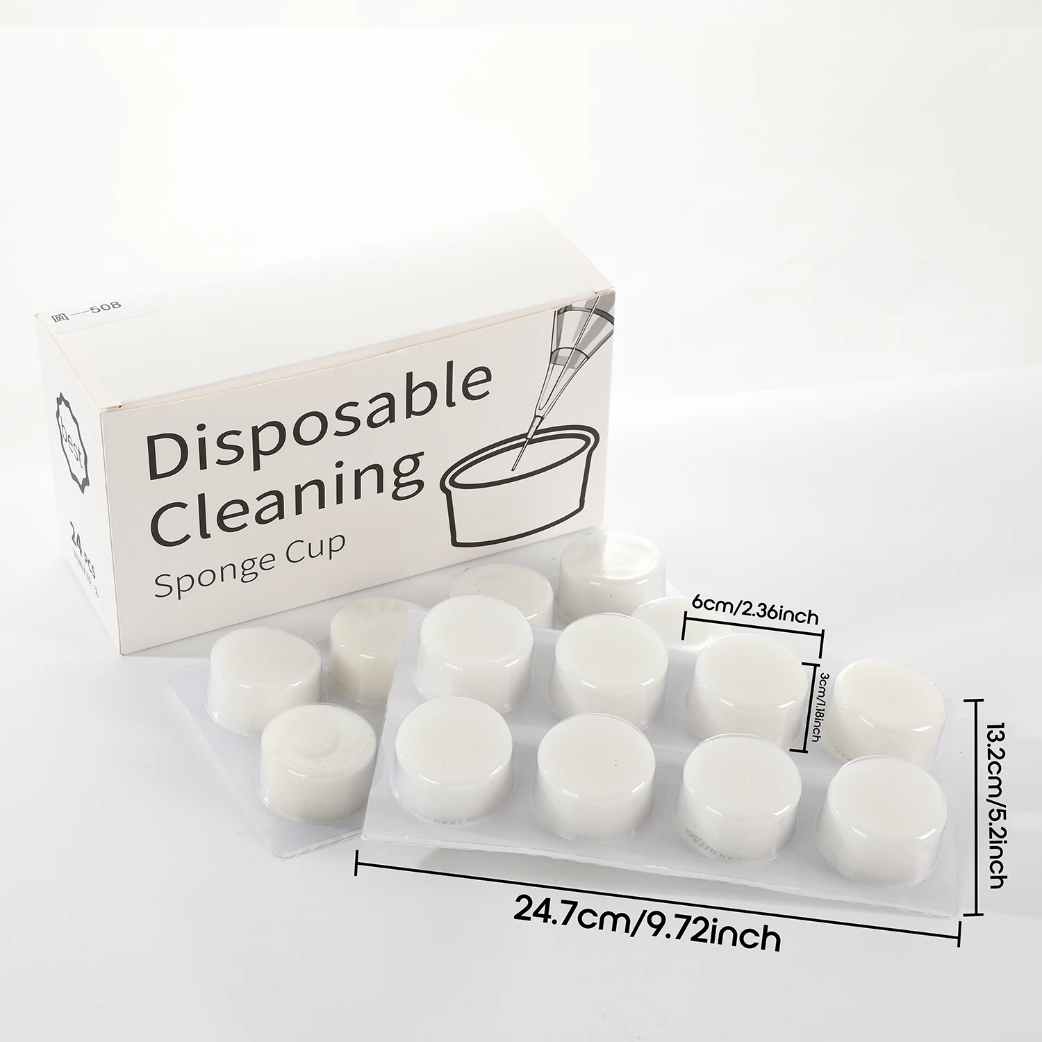 24 قطعة إبرة الوشم القابل للتصرف تنظيف الإسفنج كوب تراجع رغوة معقمة تراجع كوب تلميح شطف لوازم الوشم النظيف اكسسوارات #2