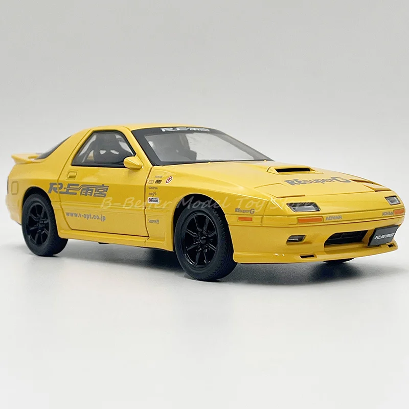 1:24 Diecast modello di auto giocattolo RX-7 Replica in miniatura tirare indietro con suono e luci per i regali