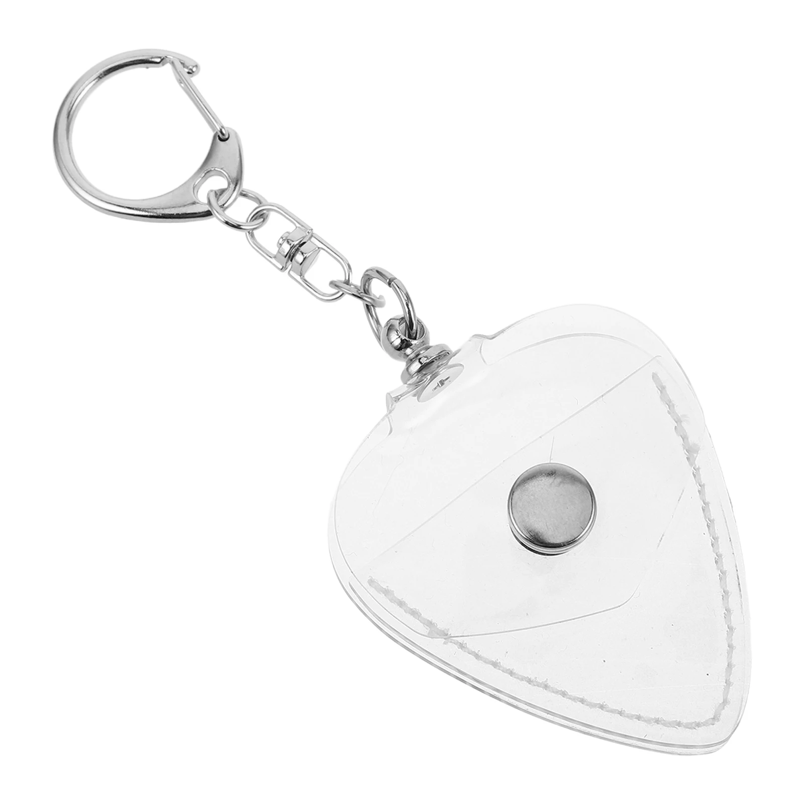 

Guitar Pick Storage Bag Keychain Holders with Keyring Pendant Pvc Plectrum Case.