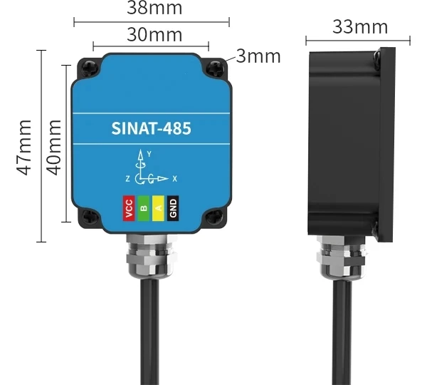 Gyroscope 6DOF Dual Axis Inclination Sensor SINAT Angle IMU Accelerometer