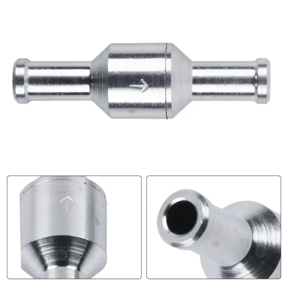 Aluminium Non Return Check Valve NBR Rubber Chrome One Way Check Valve Professional Grade Stable Fuel Valve