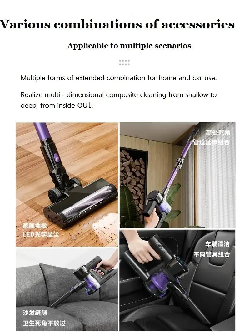 Multi Function 2000mah 2200pa Household To Ground Handheld Cordless Vacuum Cleaner Powerful Cordless Vacuum Cleaner