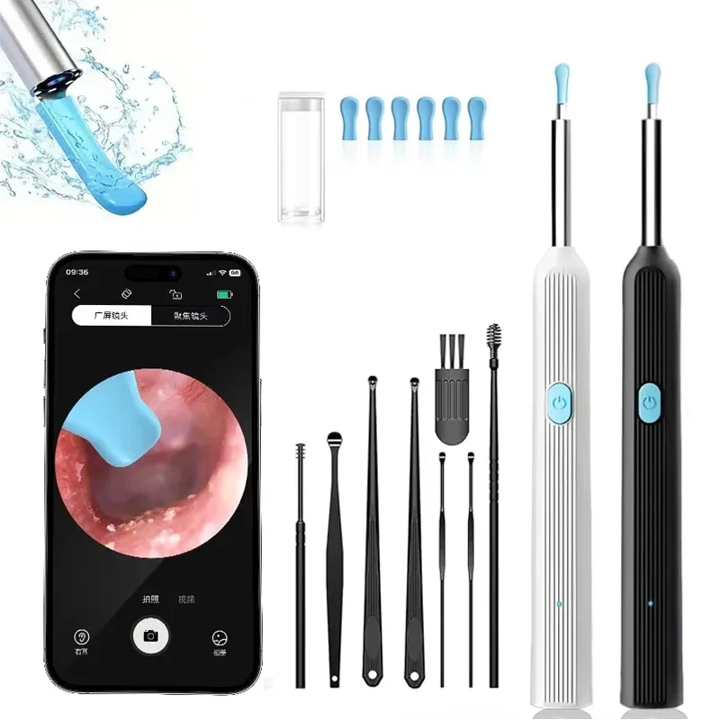 

Wireless WiFi Ear Pick Otoscope Camera Borescope Luminous Ear Wax Cleaning Teeth Oral Inspection Health Care Ear Cleaner