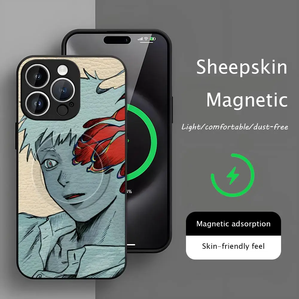 حافظة لهاتف آيفون 17 16 15 14 13 12 11 Plus Pro Max الراقية الفاخرة من جلد الغنم Magsafe #2