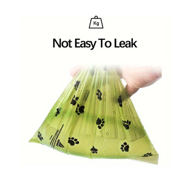 10Rolls Pet Garbage bag fecal collection bag, portable and disposable environmentally friendly cat and dog feces shovel bag