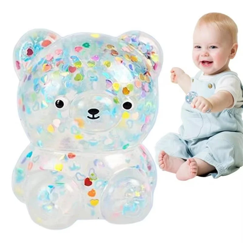 Cute Bear Toys Colorful Sequins Funny Adult Anxiety Release Cute Animal  Decompression Toy Lovely Kids Gift For Boy And Girl