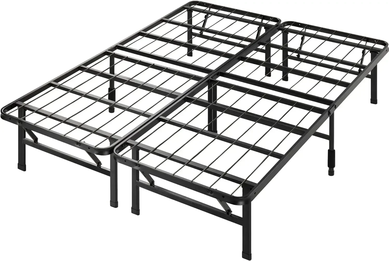 

Queen Size Tool-Free Assembly Mattress Foundation, 14 Inch Metal Platform Bed Frame, No Box Spring Needed, Sturdy Steel