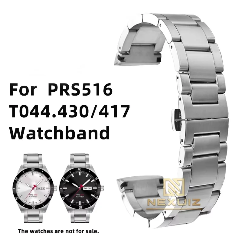 

20mm Solid Precision Steel Watch Strap For Tissot 1853 PRS516 T044417 T044430A Men's Watchband Waterproof Bracelet Metal Belt