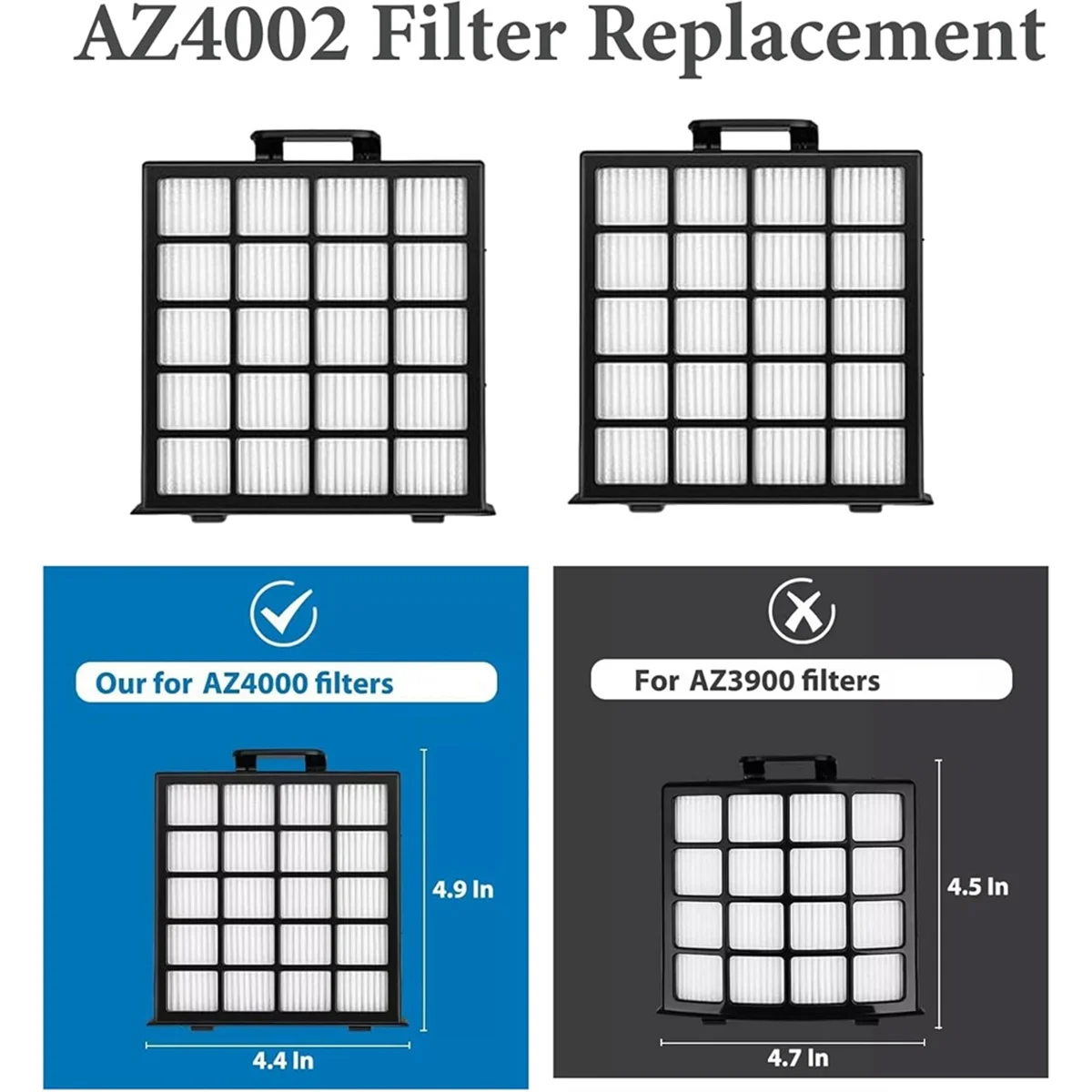 A69I Replacement Parts for AZ4000 AZ4002 AZ400C Power Detect Upright Cleaner Roller Brush HEPA Filter Foam&Felt Filters