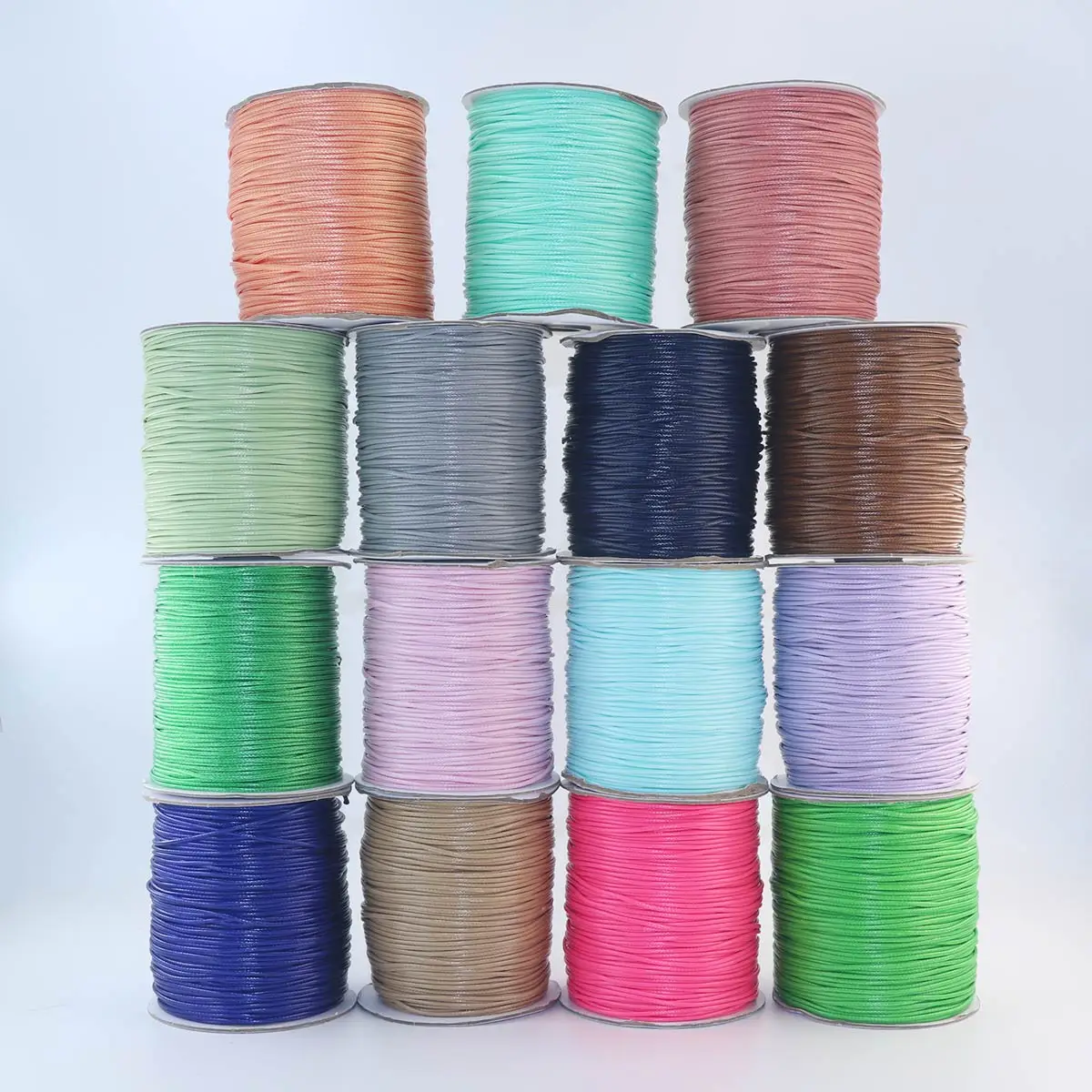 

2x150M Multicolor Waxed Thread Rope Cord 1/1.5mm Thick DIY Braided Bracelet Necklace Crafts Jewelry Clothes Accessories