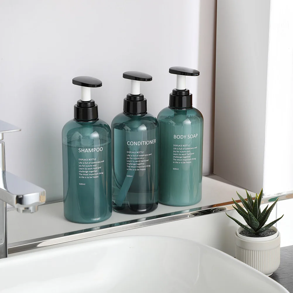 500ml Shampoo Container Temperature Resistant Thick PET Material Thread Seal Design Reusable Bottle Easy To Refill