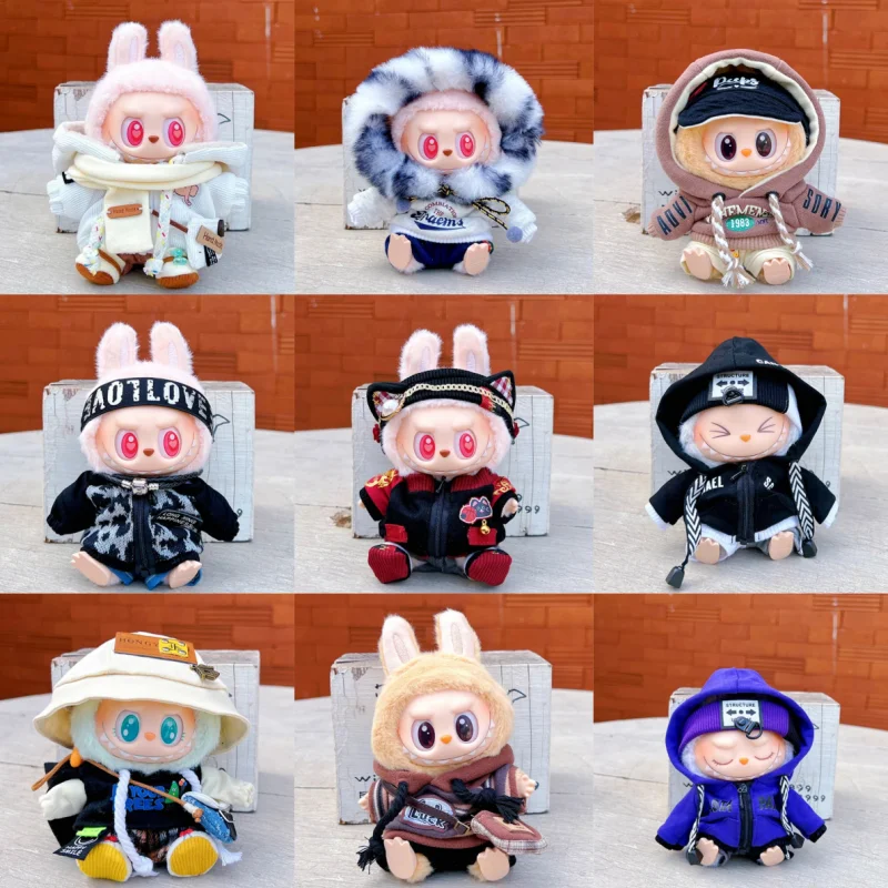 Hot Sale Original Labubu 2 Generation Sitting Party Clothes Series Kawaii Doll Toy Ornaments Doll Toy Birthday Gift Only Clothes