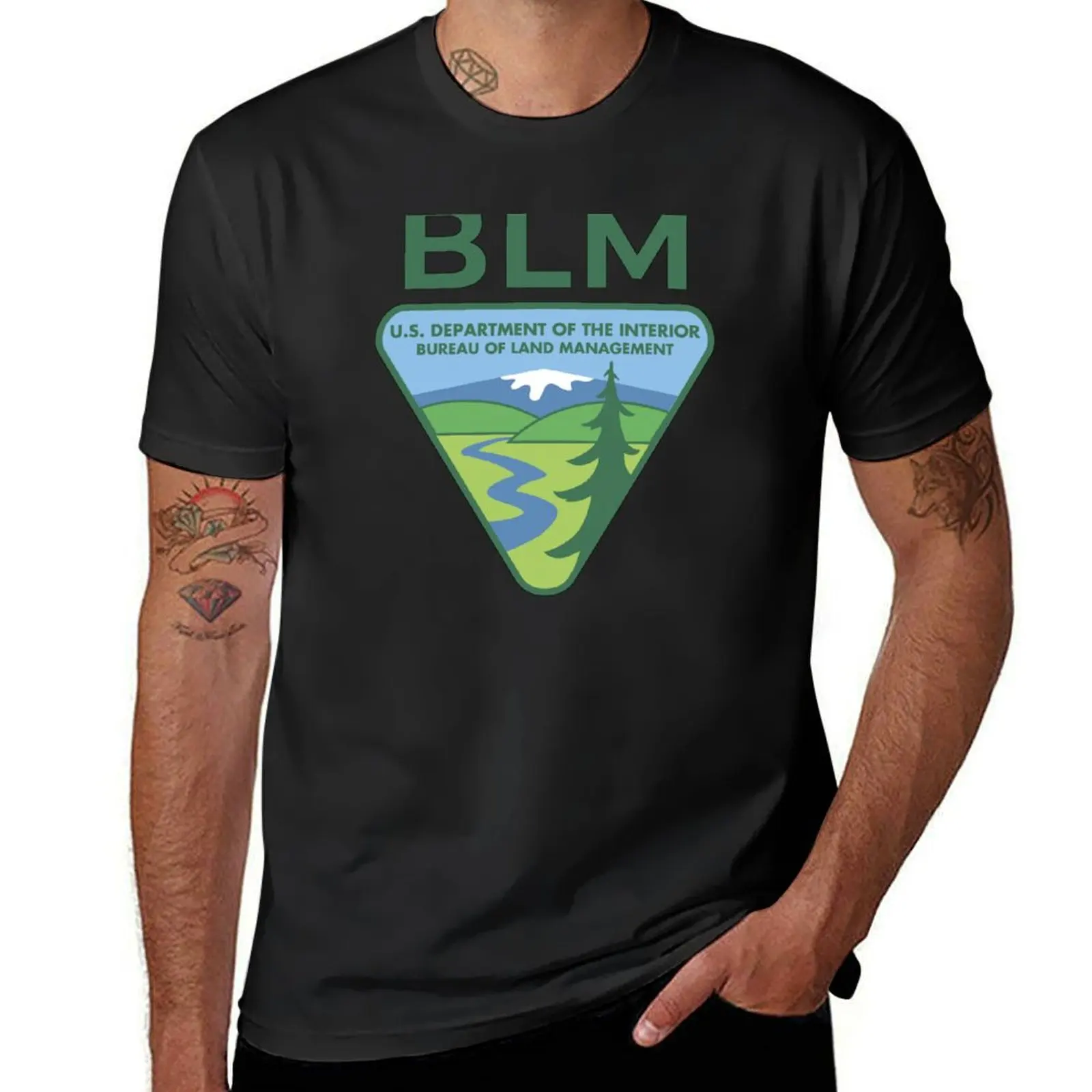 

The Original BLM -- Bureau of Land Management (Original Colors) T-Shirt vintage clothes customizeds Men's cotton t-shirt