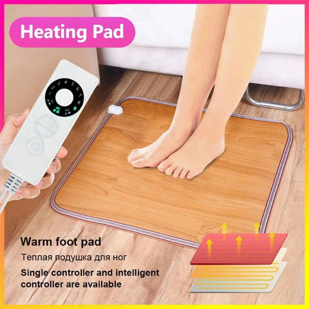 

Electric Heating Pad 220V Winter Heated Foot Mat Office home Warm Feet HeaterThermarpet Leather Household Floor Electric Heater