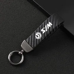 New fashion motorcycle carbon fiber leather rope Keychain key ring For SYM CRUISYM300 GTS300i GTS 300 300i