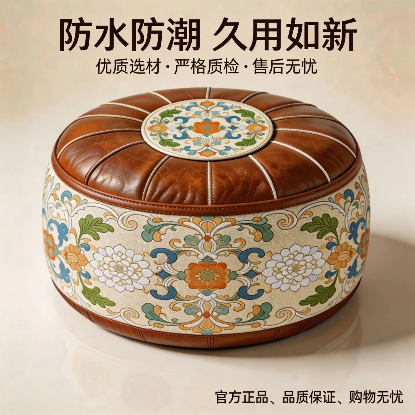 Artificial Leather Storage Stools & Ottomans Cover Multifunctional Old Clothes Toys Bedding Storage Shoe Changing Stool Cover