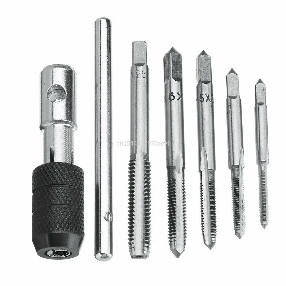 Imagem -06 - Tap Conjunto com Brocas de Torção e Chave Peças Conjunto tipo t Máquina de Mão Torneiras de Rosca do Parafuso Parafusos Broca Alargador Mão m3 m4 m5 m6 m8