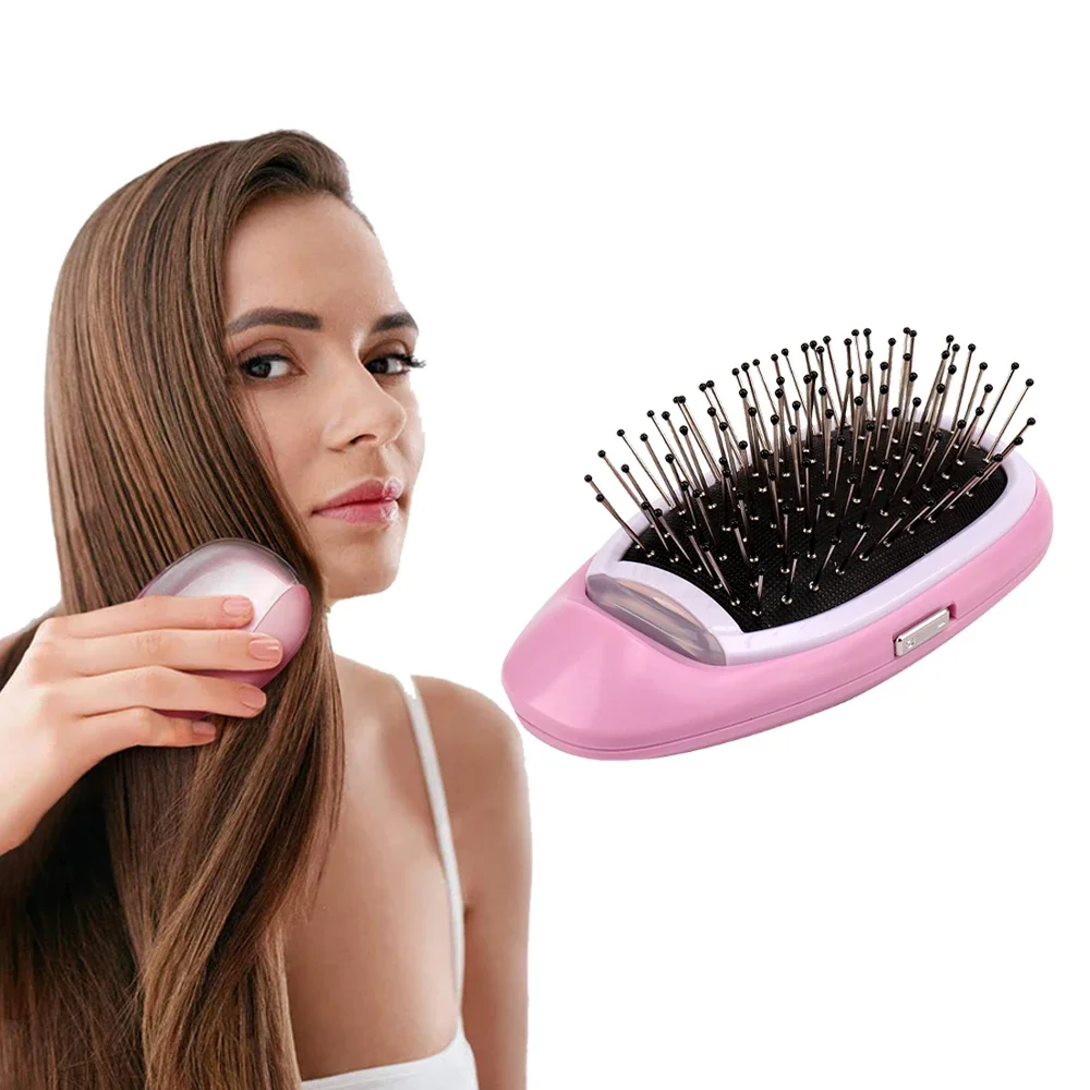 

Ionic Hair Brush Portable Electric Magic Negative Ion Hair Comb Anti-static Massage Hairbrush Take Out Frizz Hair Brush